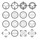 Different icon set of targets and destination. Target and aim, targeting and aiming. Different icon set of targets and Royalty Free Stock Photo