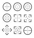 Different icon set of targets and destination. Target and aim, targeting and aiming. Different icon set of targets and Royalty Free Stock Photo