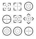 Different icon set of targets and destination. Target and aim, targeting and aiming. Different icon set of targets and