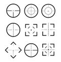 Different icon set of targets and destination. Target and aim, targeting and aiming. Different icon set of targets and Royalty Free Stock Photo