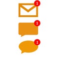 Different icons with newly received message