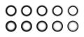 Various Intensity Density Black Noise Gradient Vector Grainy Textured Circles