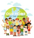 Unity of planet Earth kids concept Royalty Free Stock Photo