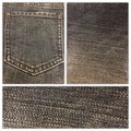 Different Jeans material Collage denim Dark fashion material