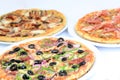 Different kind of pizzas Royalty Free Stock Photo