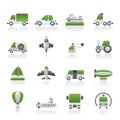 Different kind of transportation icons