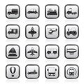 Different kind of transportation icons