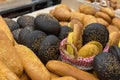 Different kinds of bread rolls Royalty Free Stock Photo