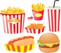 Different kinds of fastfood