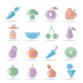 Different kinds of fruits and Vegetable icons