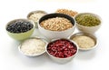 Various grains and weeds It is displayed for nutritionists Royalty Free Stock Photo