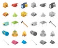 Different kinds of tents cartoon,mono icons in set collection for design. Temporary shelter and housing vector symbol Royalty Free Stock Photo