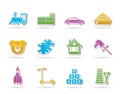 Different Kinds of Toys Icons