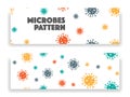 Different Kinds of Viruses. Virus Infection Ebola Epidemic Sick. Bacteria Biology Organisms Seamless Pattern Royalty Free Stock Photo