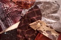 Different leather samples Royalty Free Stock Photo