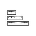 Different length size Ruler Icon. measurement icon. Stock Vector illustration isolated on white background