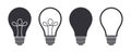 Different lightbulb symbols illustration vector icons