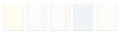 Different lined note paper vector templates set Royalty Free Stock Photo