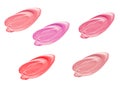 Different lip glosses isolated on white Royalty Free Stock Photo