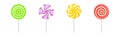 Different Lollipop and Candy of Various Taste and Flavor Vector Set