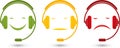 Male, face and headphones, smiley, colored, rating