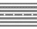 Different meander ansient element patterns line