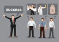 Different Meanings for Success Cartoon Vector Illustration