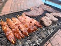 Different meat Lamb, fillet meat barbecue