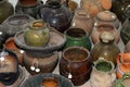 Different medieval pottery products Royalty Free Stock Photo