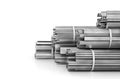 Different metal products. Metal profiles and tubes