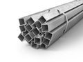 Different metal products. Profiles and tubes.