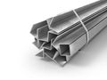 Different metal products. Profiles and tubes.