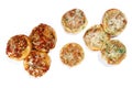 Different mini pizza Royalty Free Stock Photo