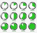 Different minutes intervals - cdr format Royalty Free Stock Photo