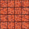 Different models of brick floor - Set of various models of flooring samples