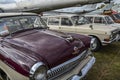 Different models of soviet retro cars at Old Car Land