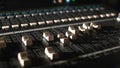 Different modes of sound console Royalty Free Stock Photo
