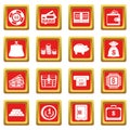 Different money icons set red