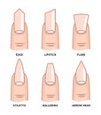 Different nail shapes - Fingernails fashion Trends