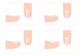 Different nail shapes with fingers Royalty Free Stock Photo