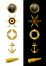 Different Nautical Icons - Vector