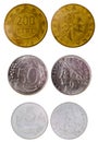 Different old italian coins Royalty Free Stock Photo