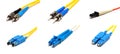 Different optical connectors. Royalty Free Stock Photo