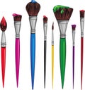 Different paintbrush Royalty Free Stock Photo