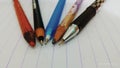 Different pens in different uses Royalty Free Stock Photo
