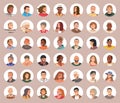 Different People Avatars. Set of User Portraits Royalty Free Stock Photo