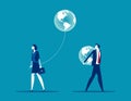 Different people have different direction. Concept business vector illustration, Global Royalty Free Stock Photo