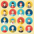 Different peoples portraits. Web icons set (+EPS 10) Royalty Free Stock Photo