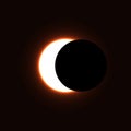 Different phases of solar and lunar eclipses Royalty Free Stock Photo