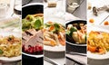 Different photos of Italian pasta Royalty Free Stock Photo